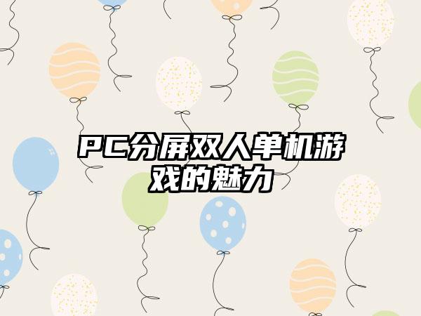 PC分屏双人单机游戏的魅力