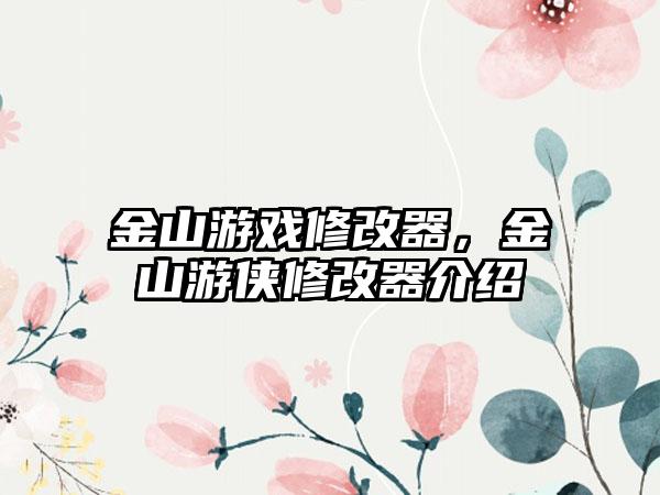 金山游戏修改器，金山游侠修改器介绍