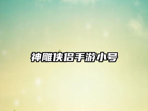 神雕侠侣手游小号