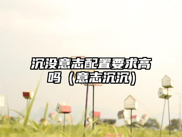 沉没意志配置要求高吗（意志沉沉）