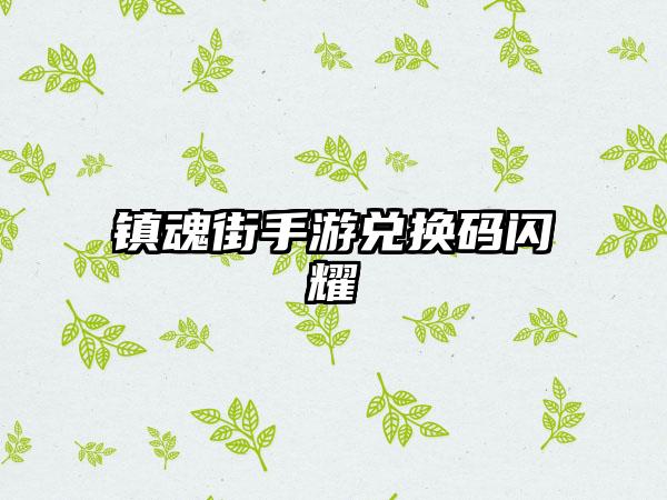 镇魂街手游兑换码闪耀