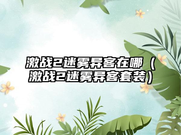 激战2迷雾异客在哪（激战2迷雾异客套装）