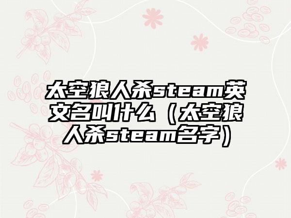 太空狼人杀steam英文名叫什么（太空狼人杀steam名字）