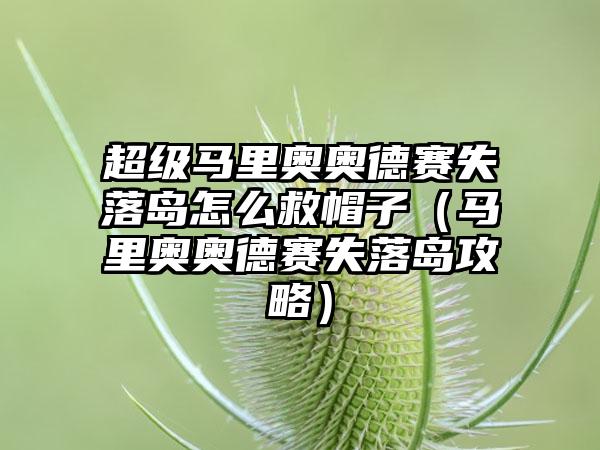 超级马里奥奥德赛失落岛怎么救帽子（马里奥奥德赛失落岛攻略）