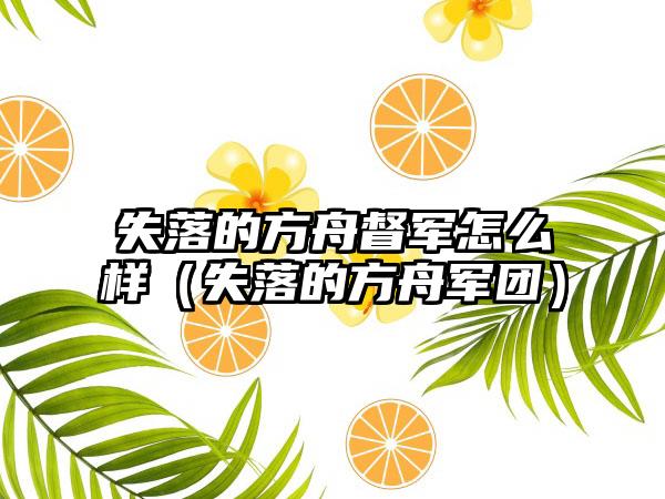 失落的方舟督军怎么样（失落的方舟军团）