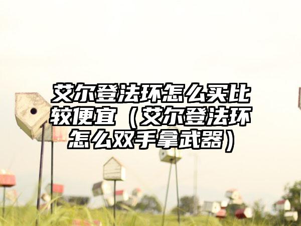 艾尔登法环怎么买比较便宜（艾尔登法环怎么双手拿武器）