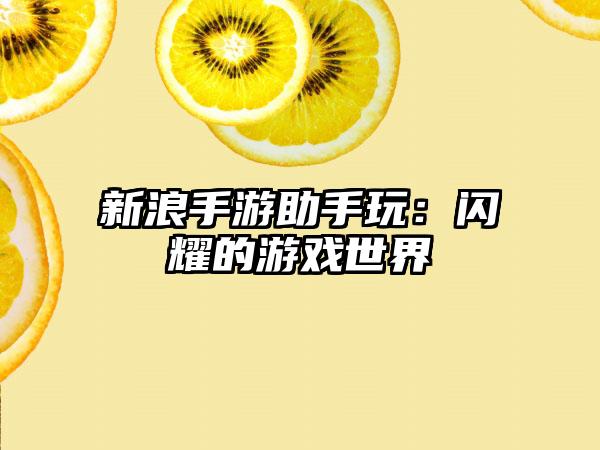 新浪手游助手玩：闪耀的游戏世界