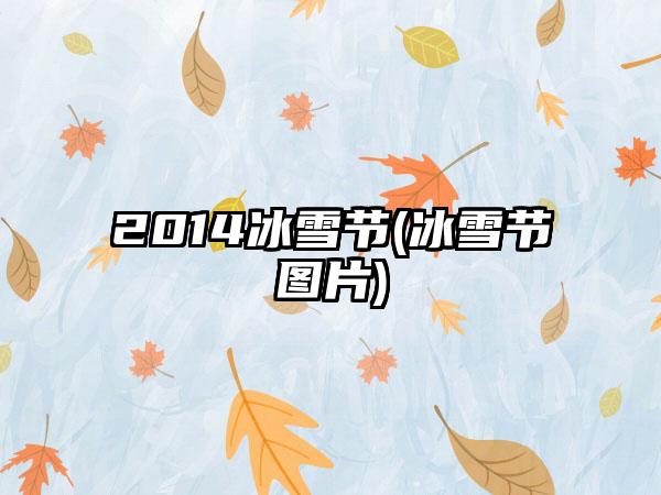 2014冰雪节(冰雪节图片)