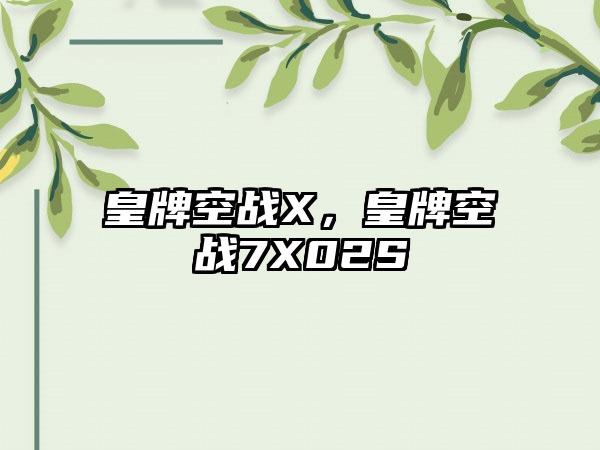 皇牌空战X，皇牌空战7X02S