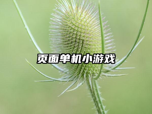 页面单机小游戏