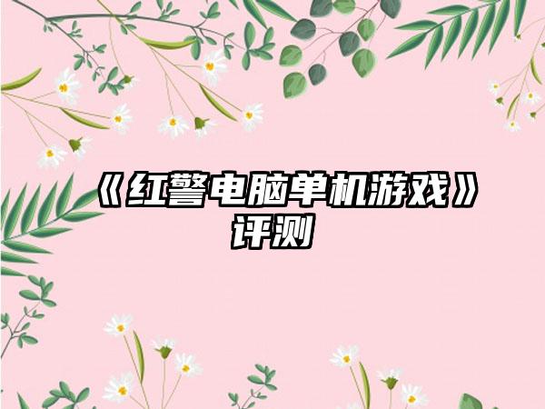 《红警电脑单机游戏》评测
