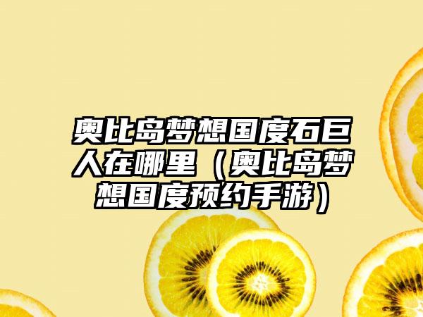 奥比岛梦想国度石巨人在哪里（奥比岛梦想国度预约手游）