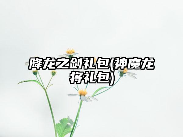 降龙之剑礼包(神魔龙将礼包)