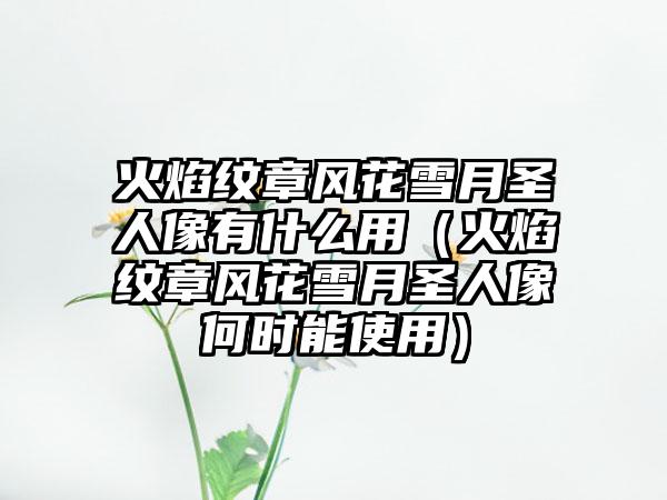 火焰纹章风花雪月圣人像有什么用（火焰纹章风花雪月圣人像何时能使用）