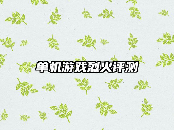 单机游戏烈火评测