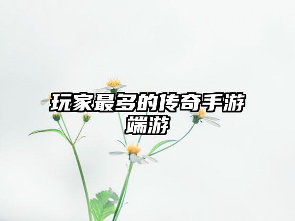 玩家最多的传奇手游端游