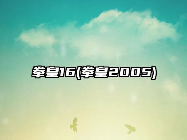 拳皇16(拳皇2005)