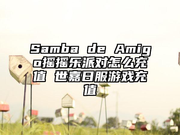 Samba de Amigo摇摇乐派对怎么充值 世嘉日服游戏充值