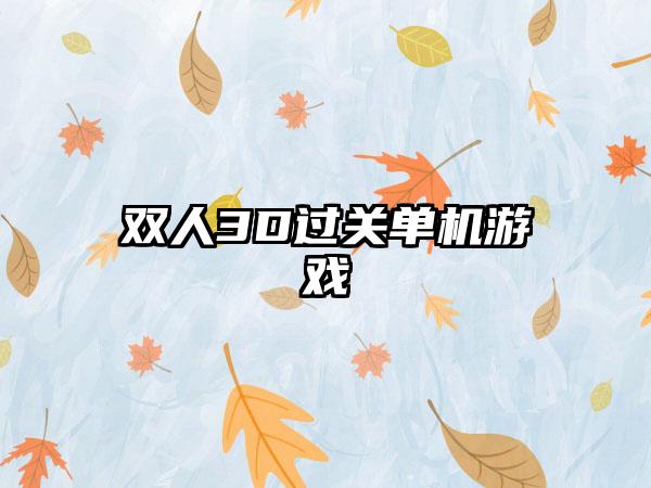 双人3D过关单机游戏