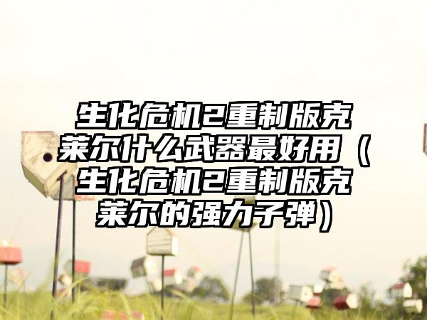 生化危机2重制版克莱尔什么武器最好用（生化危机2重制版克莱尔的强力子弹）