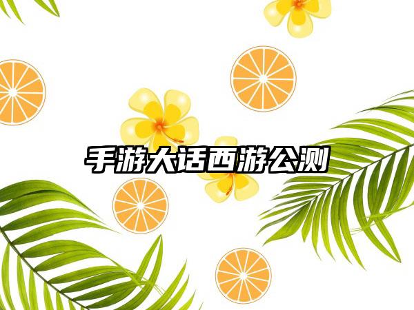 手游大话西游公测