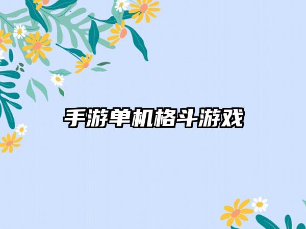 手游单机格斗游戏