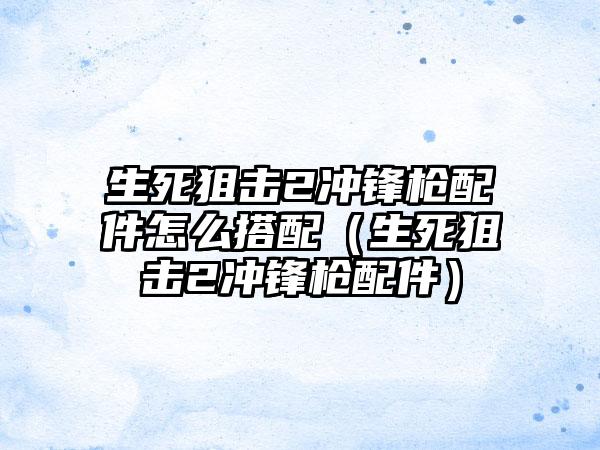 生死狙击2冲锋枪配件怎么搭配（生死狙击2冲锋枪配件）