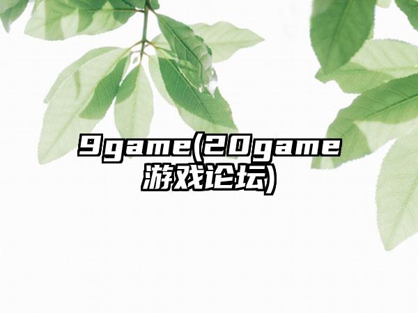 9game(20game游戏论坛)