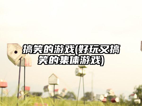 搞笑的游戏(好玩又搞笑的集体游戏)
