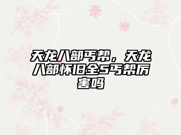 天龙八部丐帮，天龙八部怀旧全5丐帮厉害吗