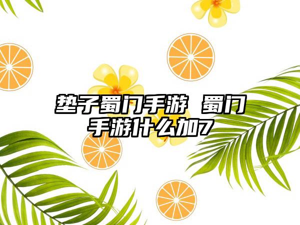 垫子蜀门手游 蜀门手游什么加7