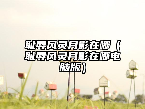 耻辱风灵月影在哪（耻辱风灵月影在哪电脑版）
