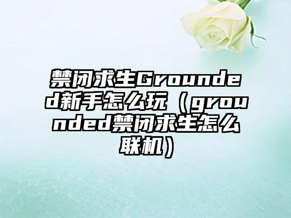 禁闭求生Grounded新手怎么玩（grounded禁闭求生怎么联机）