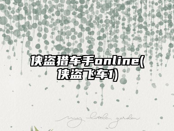 侠盗猎车手online(侠盗飞车1)