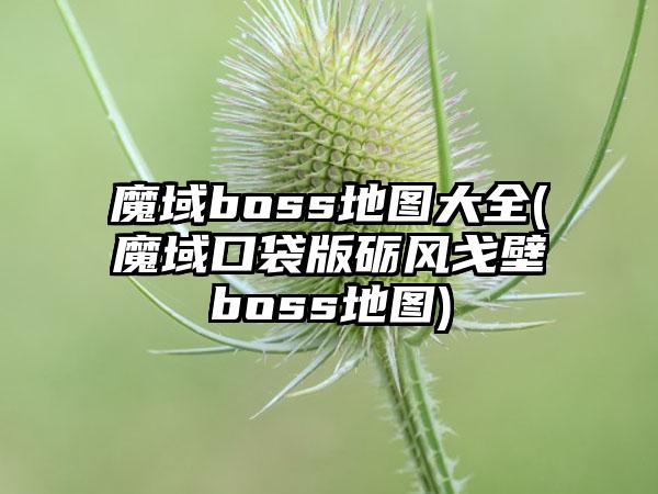魔域boss地图大全(魔域口袋版砺风戈壁boss地图)