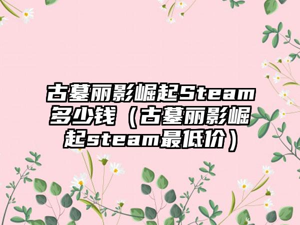 古墓丽影崛起Steam多少钱（古墓丽影崛起steam最低价）