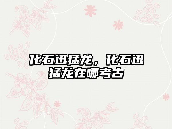 化石迅猛龙，化石迅猛龙在哪考古