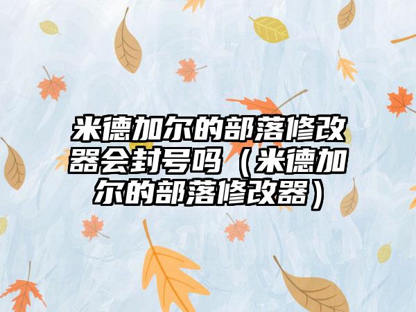 米德加尔的部落修改器会封号吗（米德加尔的部落修改器）