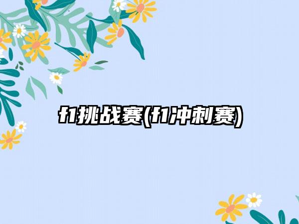 f1挑战赛(f1冲刺赛)