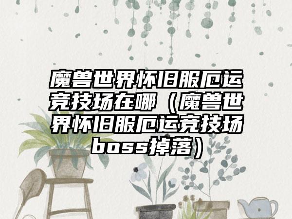 魔兽世界怀旧服厄运竞技场在哪（魔兽世界怀旧服厄运竞技场boss掉落）