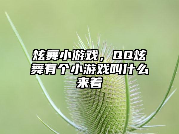 炫舞小游戏，QQ炫舞有个小游戏叫什么来着