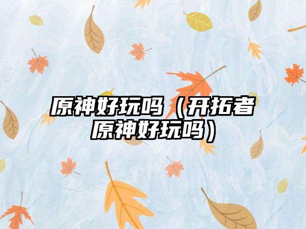 原神好玩吗（开拓者原神好玩吗）