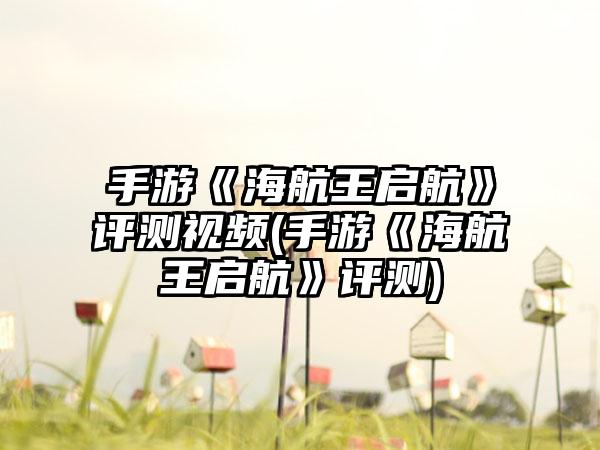 手游《海航王启航》评测视频(手游《海航王启航》评测)