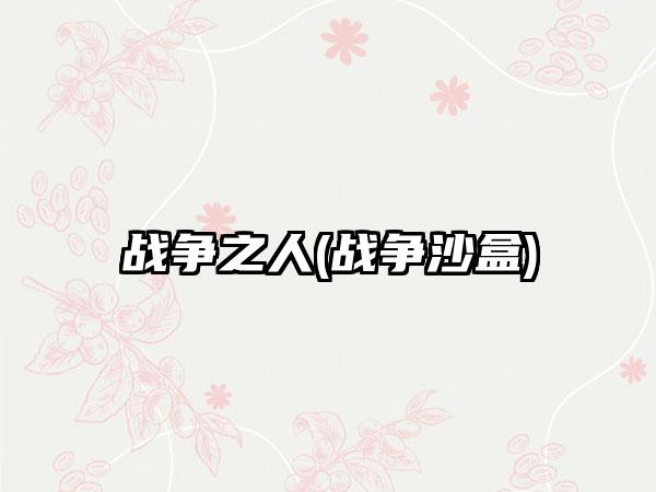 战争之人(战争沙盒)
