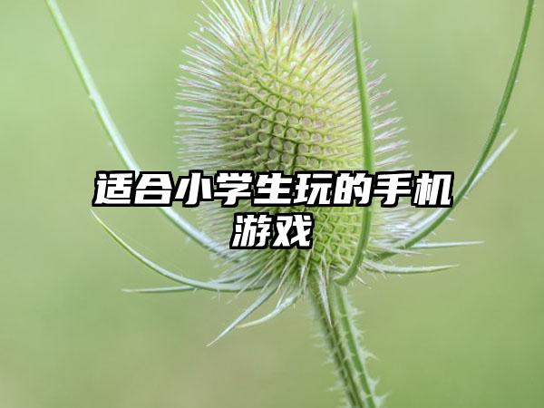适合小学生玩的手机游戏