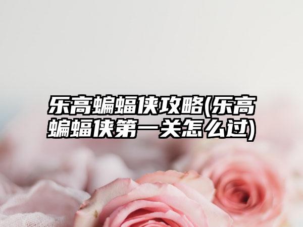 乐高蝙蝠侠攻略(乐高蝙蝠侠第一关怎么过)