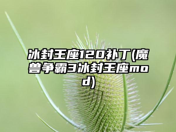 冰封王座120补丁(魔兽争霸3冰封王座mod)