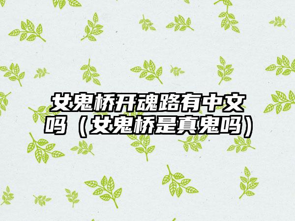 女鬼桥开魂路有中文吗（女鬼桥是真鬼吗）