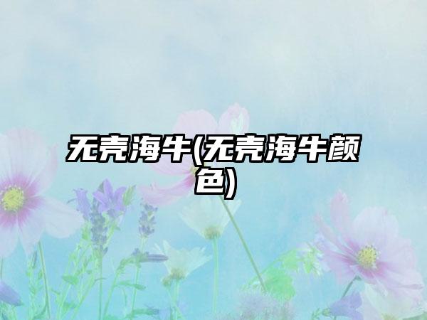 无壳海牛(无壳海牛颜色)