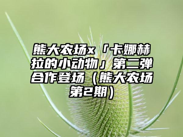 熊大农场x「卡娜赫拉的小动物」第二弹合作登场（熊大农场第2期）